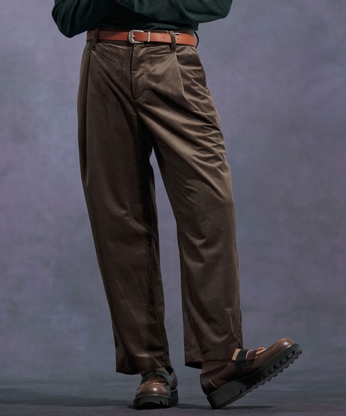mp13903-タックワイドシルエットコーデュロイパンツ（その他パンツ