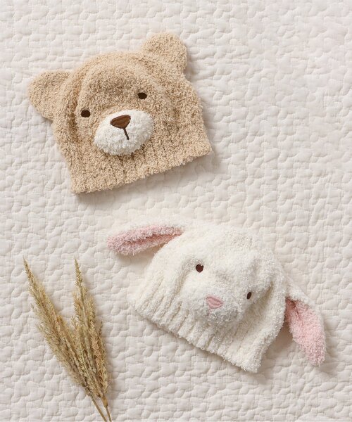 apres les cours（アプレレクール）の「アニマルベビーニット帽（ニットキャップ/ビーニー・キッズ・アイボリー/ベージュ・46/48）」の6枚目の写真