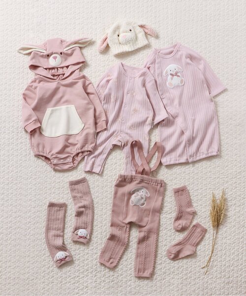 apres les cours（アプレレクール）の「アニマルベビーニット帽（ニットキャップ/ビーニー・キッズ・アイボリー/ベージュ・46/48）」の7枚目の写真