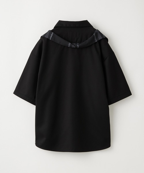 GRANCY】Layered Design Open Collar Shirt / レイヤード