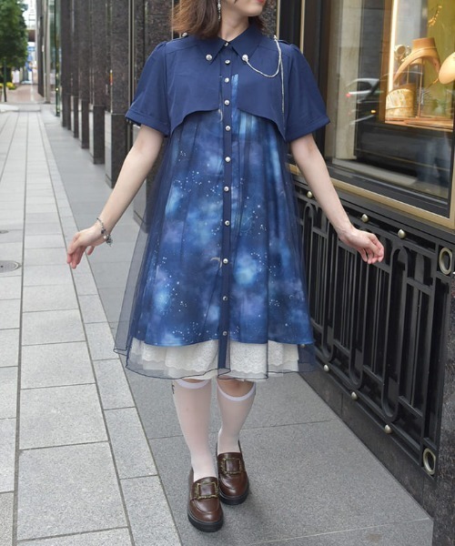 フォクシー  ワンピース FOXEY NEWYORK フォクシー ギャザードレス ワンピース ネイビー