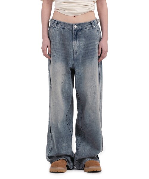 CIAOPANIC(チャオパニック)の「【DEFGARMENTS/デフガーメンツ】TURN INSIDE OUT DENIM PANTS(デニムパンツ・レディース・ブラック/インディゴブルー・SMALL/MEDIUM/LARGE/X-SMALL)」の11枚目の写真