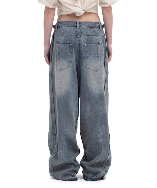 CIAOPANIC(チャオパニック)の「【DEFGARMENTS/デフガーメンツ】TURN INSIDE OUT DENIM PANTS(デニムパンツ・レディース・ブラック/インディゴブルー・SMALL/MEDIUM/LARGE/X-SMALL)」の12枚目の写真