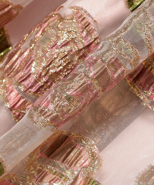 CAROLINA GLASER（カロリナ グレイサー）の「フラワージャカード ラメ キャミワンピース（ワンピース・レディース・ピンク/サックスブルー・ONE SIZE）」の19枚目の写真