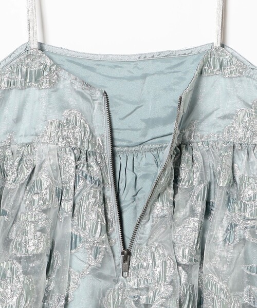 CAROLINA GLASER（カロリナ グレイサー）の「フラワージャカード ラメ キャミワンピース（ワンピース・レディース・ピンク/サックスブルー・ONE SIZE）」の3枚目の写真