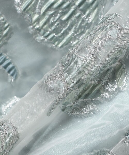 CAROLINA GLASER（カロリナ グレイサー）の「フラワージャカード ラメ キャミワンピース（ワンピース・レディース・ピンク/サックスブルー・ONE SIZE）」の6枚目の写真