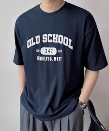 NOWLE（ノウル）の「【NOWLE】オールドスクール カレッジ ロゴプリント 半袖 Tシャツ（Tシャツ/カットソー・メンズ）」