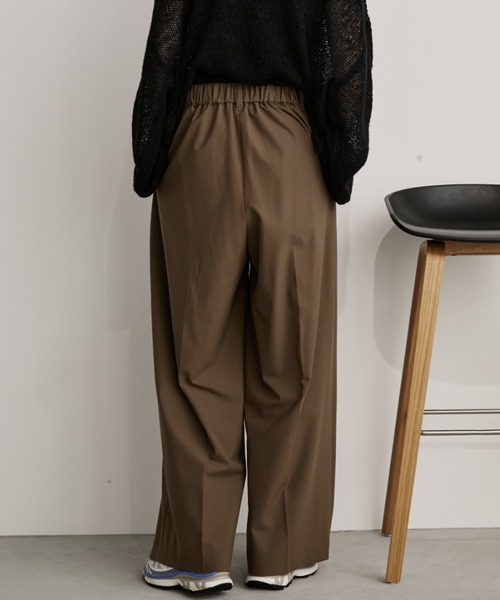 ハイウエストツータックバギースラックス（スラックス）｜Auntie Rosa