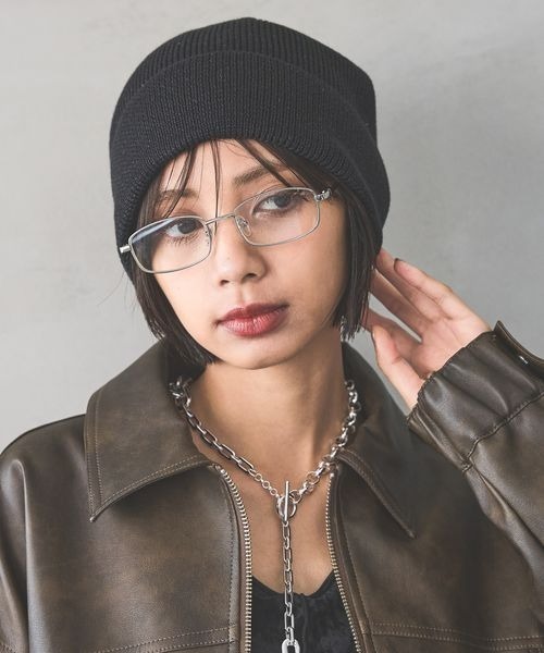 PAGEBOY(ページボーイ)の「ラメニットビーニー(ニットキャップ/ビーニー・レディース・グレー/ブラック・FREE)」の4枚目の写真