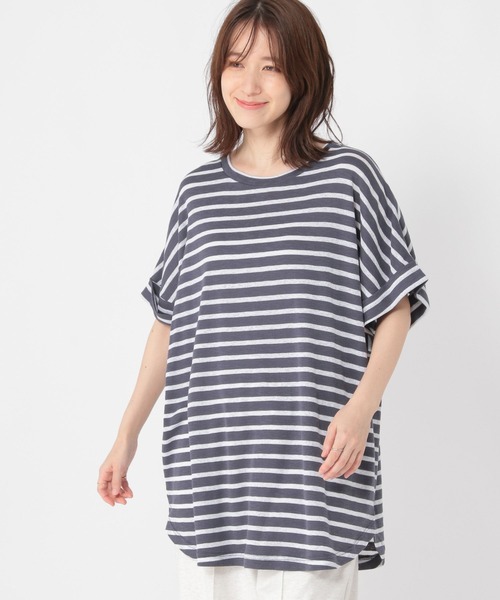 studio CLIP（スタディオクリップ）の「シャドーボーダーBIGTシャツ（Tシャツ/カットソー・レディース・その他4/その他3/その他1/その他2・FREE）」の3枚目の写真