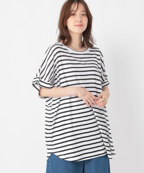 studio CLIP（スタディオクリップ）の「シャドーボーダーBIGTシャツ（Tシャツ/カットソー・レディース・その他4/その他3/その他1/その他2・FREE）」の5枚目の写真