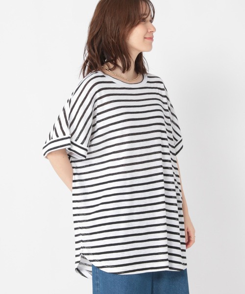 studio CLIP（スタディオクリップ）の「シャドーボーダーBIGTシャツ（Tシャツ/カットソー・レディース・その他4/その他3/その他1/その他2・FREE）」の7枚目の写真