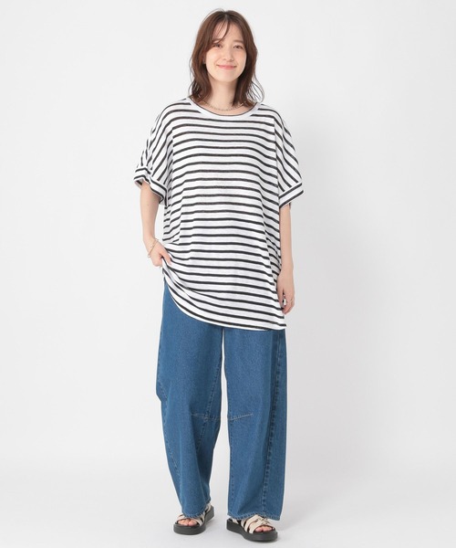 studio CLIP（スタディオクリップ）の「シャドーボーダーBIGTシャツ（Tシャツ/カットソー・レディース・その他4/その他3/その他1/その他2・FREE）」の8枚目の写真