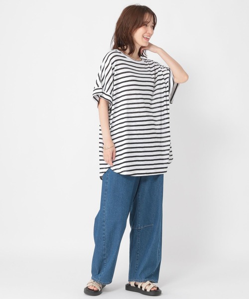 studio CLIP（スタディオクリップ）の「シャドーボーダーBIGTシャツ（Tシャツ/カットソー・レディース・その他4/その他3/その他1/その他2・FREE）」の10枚目の写真