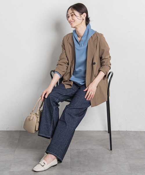 LAUTREAMONT（ロートレアモン）の「【JAPAN BLUE JEANS】デニムワイドパンツ≪洗濯機で洗える≫（デニムパンツ・レディース・ネイビー/ライトブルー・11号/9号/7号）」の8枚目の写真