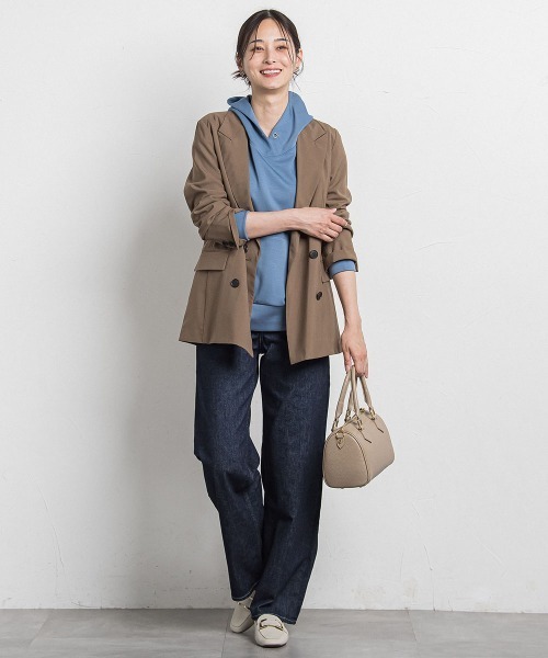 LAUTREAMONT（ロートレアモン）の「【JAPAN BLUE JEANS】デニムワイドパンツ≪洗濯機で洗える≫（デニムパンツ・レディース・ネイビー/ライトブルー・11号/9号/7号）」の9枚目の写真