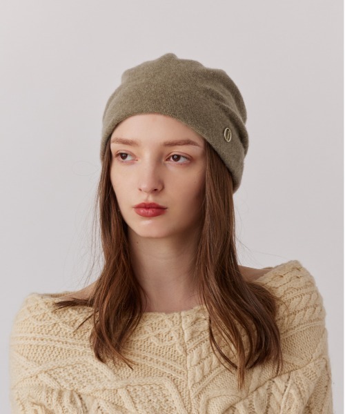 Chapeau d' O（シャポードオー）の「Chapeau d' O  Ca Tuck Beanie / シャポードオー（ニットキャップ/ビーニー・レディース・ブラック/ネイビー/ベージュ/ピンク・FREE）」の3枚目の写真