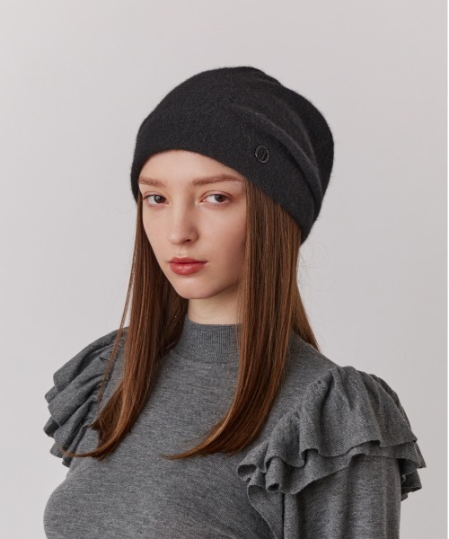 Chapeau d' O（シャポードオー）の「Chapeau d' O  Ca Tuck Beanie / シャポードオー（ニットキャップ/ビーニー・レディース・ブラック/ネイビー/ベージュ/ピンク・FREE）」の2枚目の写真