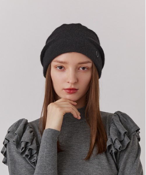 Chapeau d' O（シャポードオー）の「Chapeau d' O  Ca Tuck Beanie / シャポードオー（ニットキャップ/ビーニー・レディース・ブラック/ネイビー/ベージュ/ピンク・FREE）」の6枚目の写真
