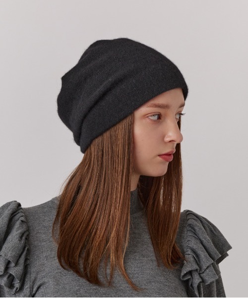 Chapeau d' O（シャポードオー）の「Chapeau d' O  Ca Tuck Beanie / シャポードオー（ニットキャップ/ビーニー・レディース・ブラック/ネイビー/ベージュ/ピンク・FREE）」の9枚目の写真