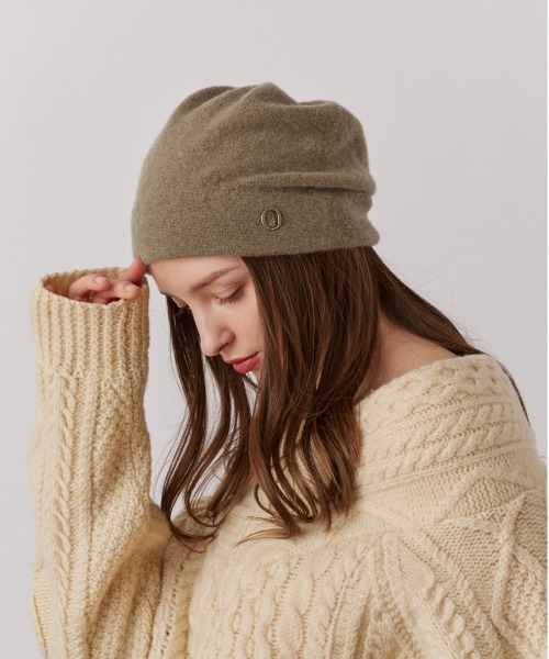 Chapeau d' O（シャポードオー）の「Chapeau d' O  Ca Tuck Beanie / シャポードオー（ニットキャップ/ビーニー・レディース・ブラック/ネイビー/ベージュ/ピンク・FREE）」の13枚目の写真