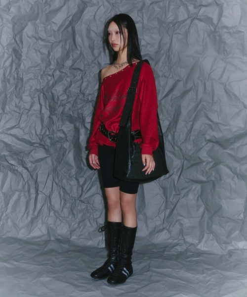 DTYYPE(ドタイプ)の「オーストリッチライクドッキングショルダーバッグ(ショルダーバッグ・レディース・ブラウン/ブラック・FREE)」の6枚目の写真