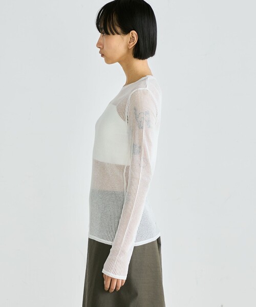 トップス l.o.s.t siren long sleeve. セール】シアーストライプ ロングスリーブトップス（Tシャツ