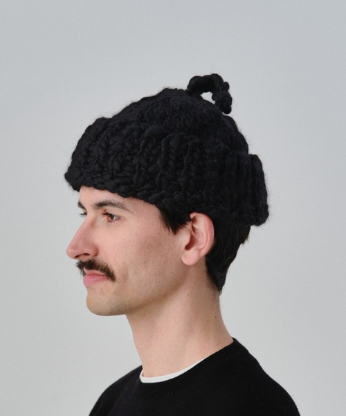 Nine Tailor（ナインテイラー）の「Nine Tailor Cockscomb Watch (N-1549)（ニットキャップ/ビーニー・メンズ・ブラウン/ブラック/アイボリー・FREE）」の4枚目の写真