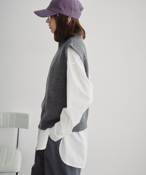 Auntie Rosa Holiday（アンティローザホリデー）の「オーバーサイズレギュラーカラーシャツ（シャツ/ブラウス・レディース・ネイビー/その他/オフホワイト/チャコールグレー/ブルー/ピンク/ストライプ・FREE）」の11枚目の写真