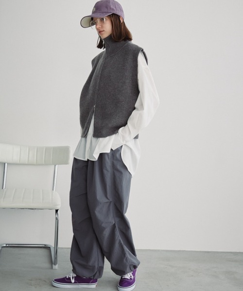 Auntie Rosa Holiday（アンティローザホリデー）の「オーバーサイズレギュラーカラーシャツ（シャツ/ブラウス・レディース・ネイビー/その他/オフホワイト/チャコールグレー/ブルー/ピンク/ストライプ・FREE）」の14枚目の写真