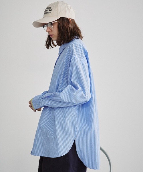 Auntie Rosa Holiday（アンティローザホリデー）の「オーバーサイズレギュラーカラーシャツ（シャツ/ブラウス・レディース・ネイビー/その他/オフホワイト/チャコールグレー/ブルー/ピンク/ストライプ・FREE）」の19枚目の写真