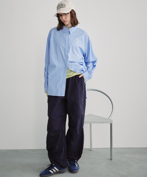 Auntie Rosa Holiday（アンティローザホリデー）の「オーバーサイズレギュラーカラーシャツ（シャツ/ブラウス・レディース・ネイビー/その他/オフホワイト/チャコールグレー/ブルー/ピンク/ストライプ・FREE）」の22枚目の写真