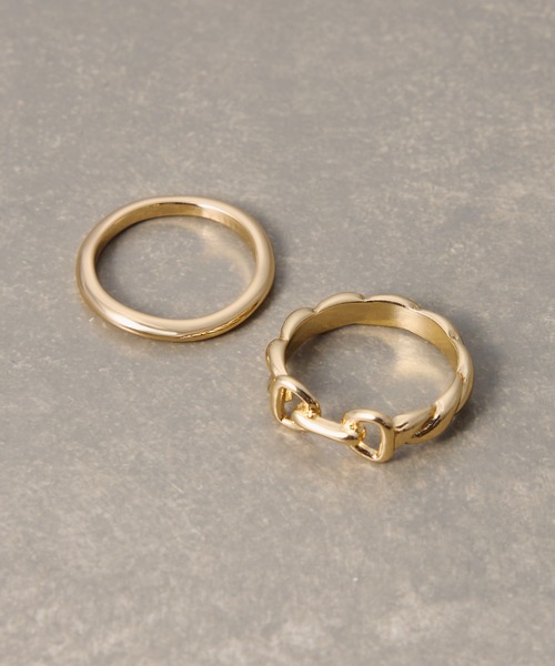 PAPILLONNER（パピヨネ）の「ビットモチーフコンビリング（ネックレス・レディース・ゴールド/シルバー・FREE）」の8枚目の写真