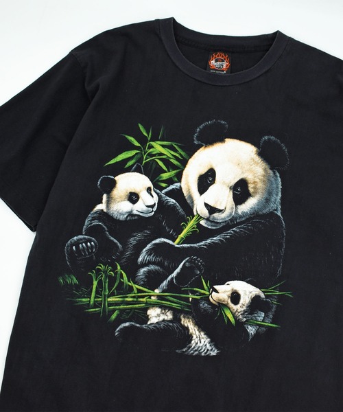 VINTAGE(ヴィンテージ)の「【USED】90’s METAL HEAVEN “PANDA” アニマル Tシャツ(Tシャツ/カットソー・メンズ・ブラック・X-LARGE)」の2枚目の写真