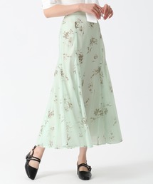 フラワー柄シアースカート