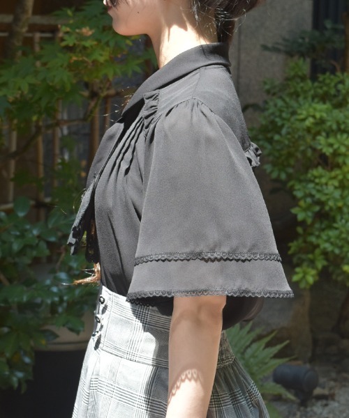 axes femme（アクシーズファム）の「レース使いリボンブラウス（シャツ/ブラウス・レディース・ブラック/レッド/キナリ・FREE）」の5枚目の写真