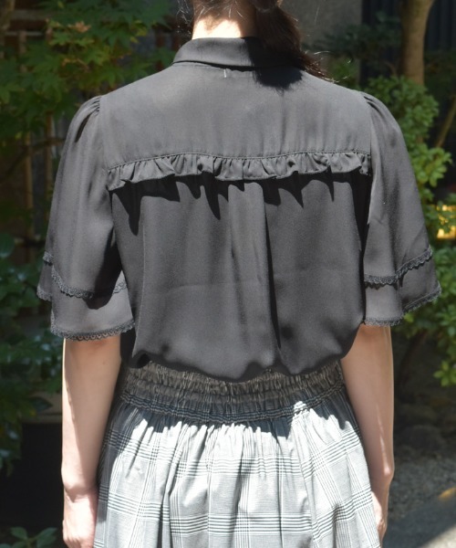 axes femme（アクシーズファム）の「レース使いリボンブラウス（シャツ/ブラウス・レディース・ブラック/レッド/キナリ・FREE）」の6枚目の写真