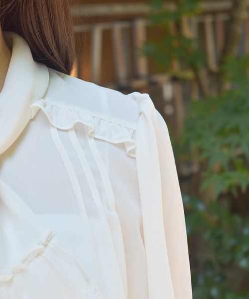 axes femme（アクシーズファム）の「レース使いリボンブラウス（シャツ/ブラウス・レディース・ブラック/レッド/キナリ・FREE）」の8枚目の写真
