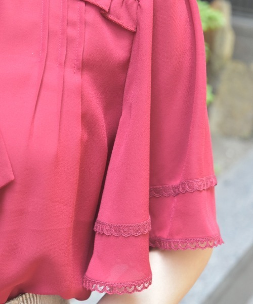 axes femme（アクシーズファム）の「レース使いリボンブラウス（シャツ/ブラウス・レディース・ブラック/レッド/キナリ・FREE）」の11枚目の写真