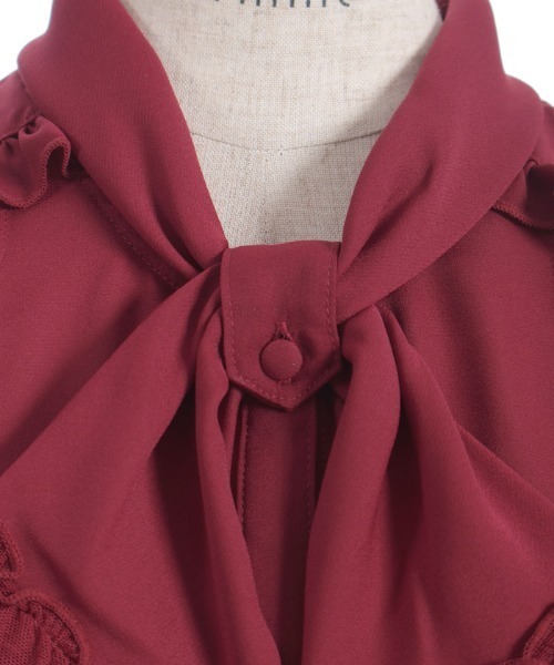 axes femme（アクシーズファム）の「レース使いリボンブラウス（シャツ/ブラウス・レディース・ブラック/レッド/キナリ・FREE）」の17枚目の写真