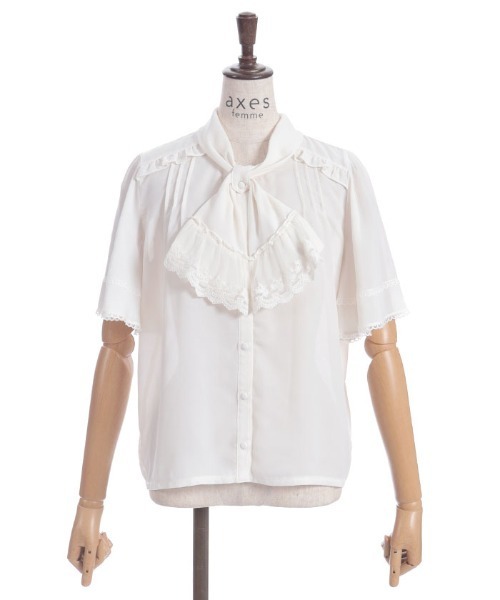 axes femme（アクシーズファム）の「レース使いリボンブラウス（シャツ/ブラウス・レディース・ブラック/レッド/キナリ・FREE）」の21枚目の写真