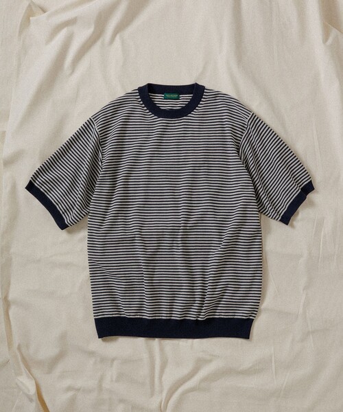 WILD LIFE TAILOR】BORDER KNIT S/S TEE（ニット/セーター