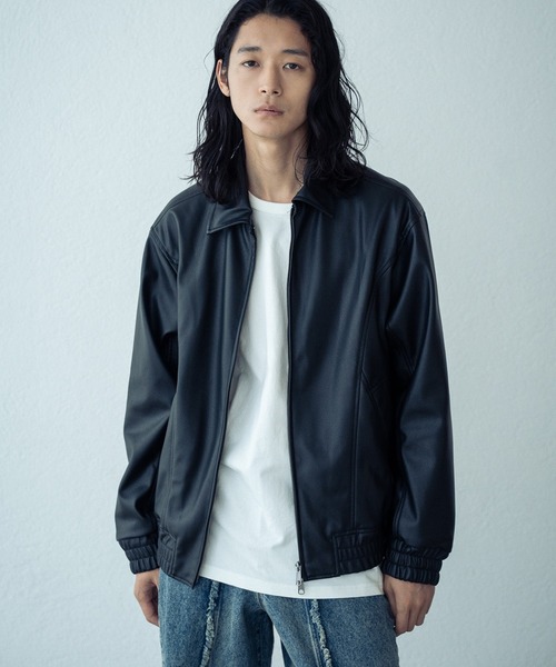 RATTLE TRAP(ラトルトラップ)の「レギュラーカラー ボンバージャケット(ブルゾン・メンズ・グレー/ブラック・M/L)」の2枚目の写真
