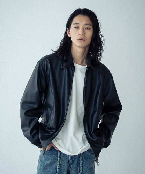 RATTLE TRAP(ラトルトラップ)の「レギュラーカラー ボンバージャケット(ブルゾン・メンズ・グレー/ブラック・M/L)」の4枚目の写真