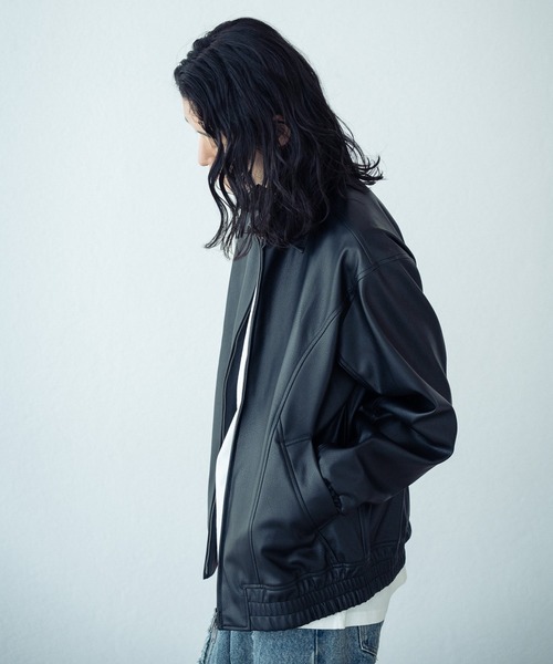 RATTLE TRAP(ラトルトラップ)の「レギュラーカラー ボンバージャケット(ブルゾン・メンズ・グレー/ブラック・M/L)」の6枚目の写真