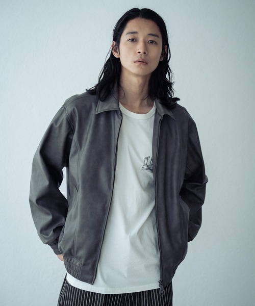 RATTLE TRAP(ラトルトラップ)の「レギュラーカラー ボンバージャケット(ブルゾン・メンズ・グレー/ブラック・M/L)」の15枚目の写真
