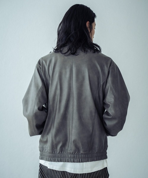 RATTLE TRAP(ラトルトラップ)の「レギュラーカラー ボンバージャケット(ブルゾン・メンズ・グレー/ブラック・M/L)」の17枚目の写真