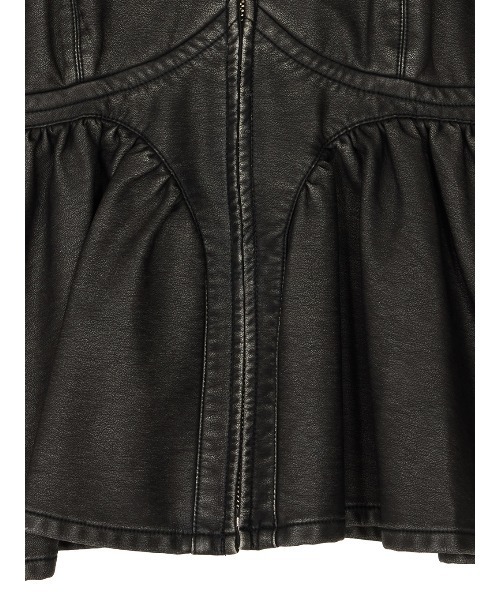 Ameri(アメリ)の「GRUNGE SYNTHETIC LEATHER PEPLUM BUSTIER(キャミソール・レディース・ブラック・FREE)」の8枚目の写真