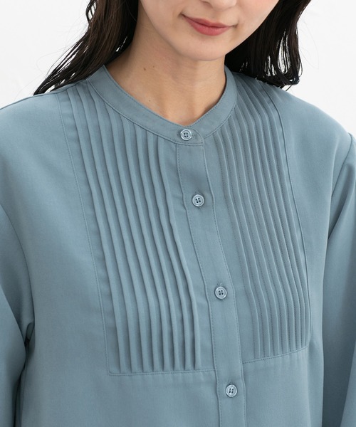 Honeys（ハニーズ）の「ピンタックシャツワンピ（ワンピース・レディース・グレイッシュブルー/ネイビー/チャコール・S/M/LL/L）」の20枚目の写真