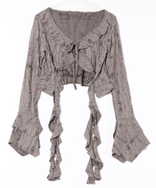DIAVEL(ディアベル)の「【5色展開】グランジフェアリー トップス / Grunge Fairy Tops(Tシャツ/カットソー・レディース・ブラック/ホワイト/ブラウン/ダークグレー/モカ・M)」の8枚目の写真
